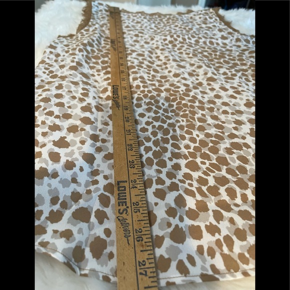 ANN TAYLOR Leopard Print Lace Trim Cami In Spiced Taupe - Picture 8 of 11